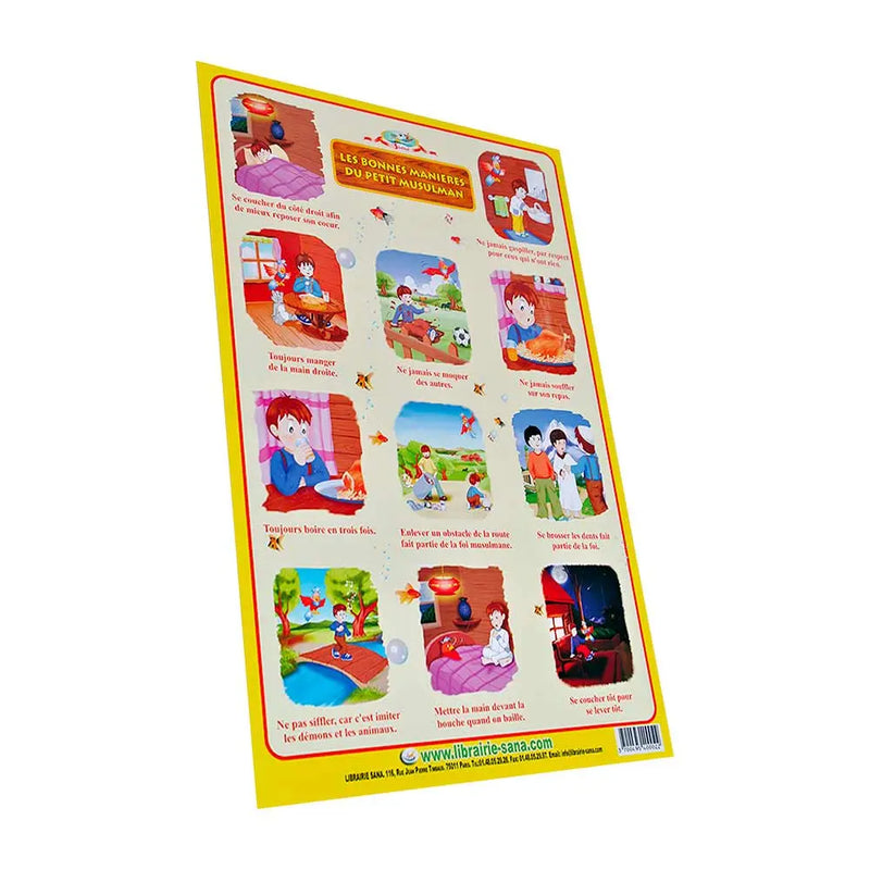 Les bonnes manières du petit Musulman (poster) — Éducation islamique avec Hicham Famille Musulmane