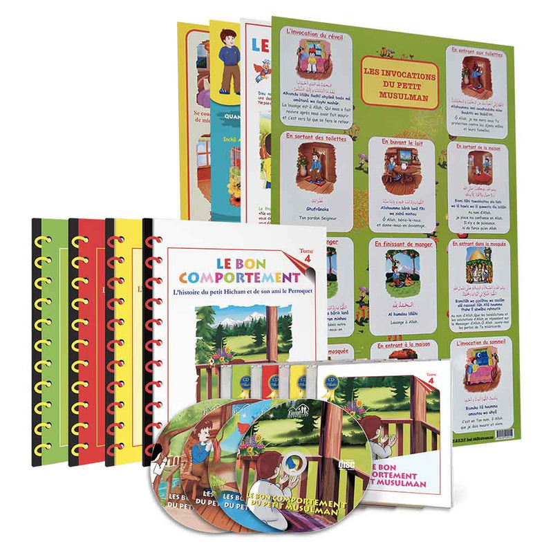 Collection Hicham Pack 4 livres + CD + posters — Éducation islamique avec Hicham Famille Musulmane