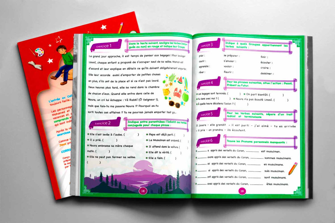 Cahier de Vacances (français CM2-6°) — Activités islamiques ludiques Famille Musulmane