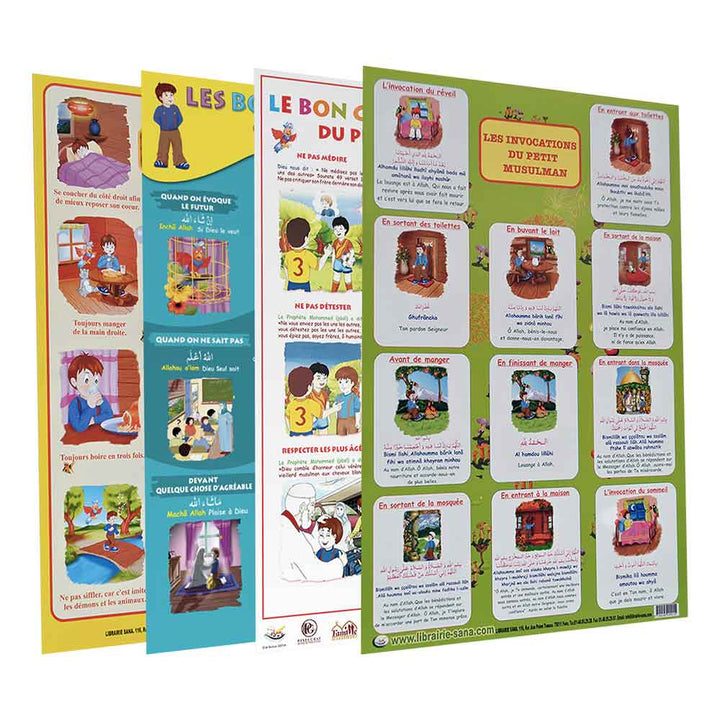 Pack 4 posters éducatifs (Hicham) — Éducation islamique avec Hicham Famille Musulmane