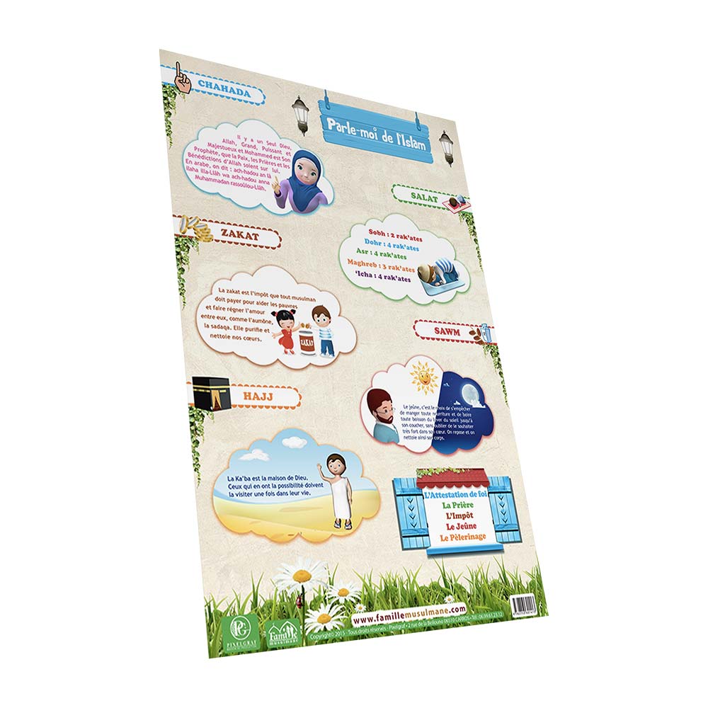 Parle-moi de l'Islam (poster) — L'Islam expliqué aux enfants Famille Musulmane
